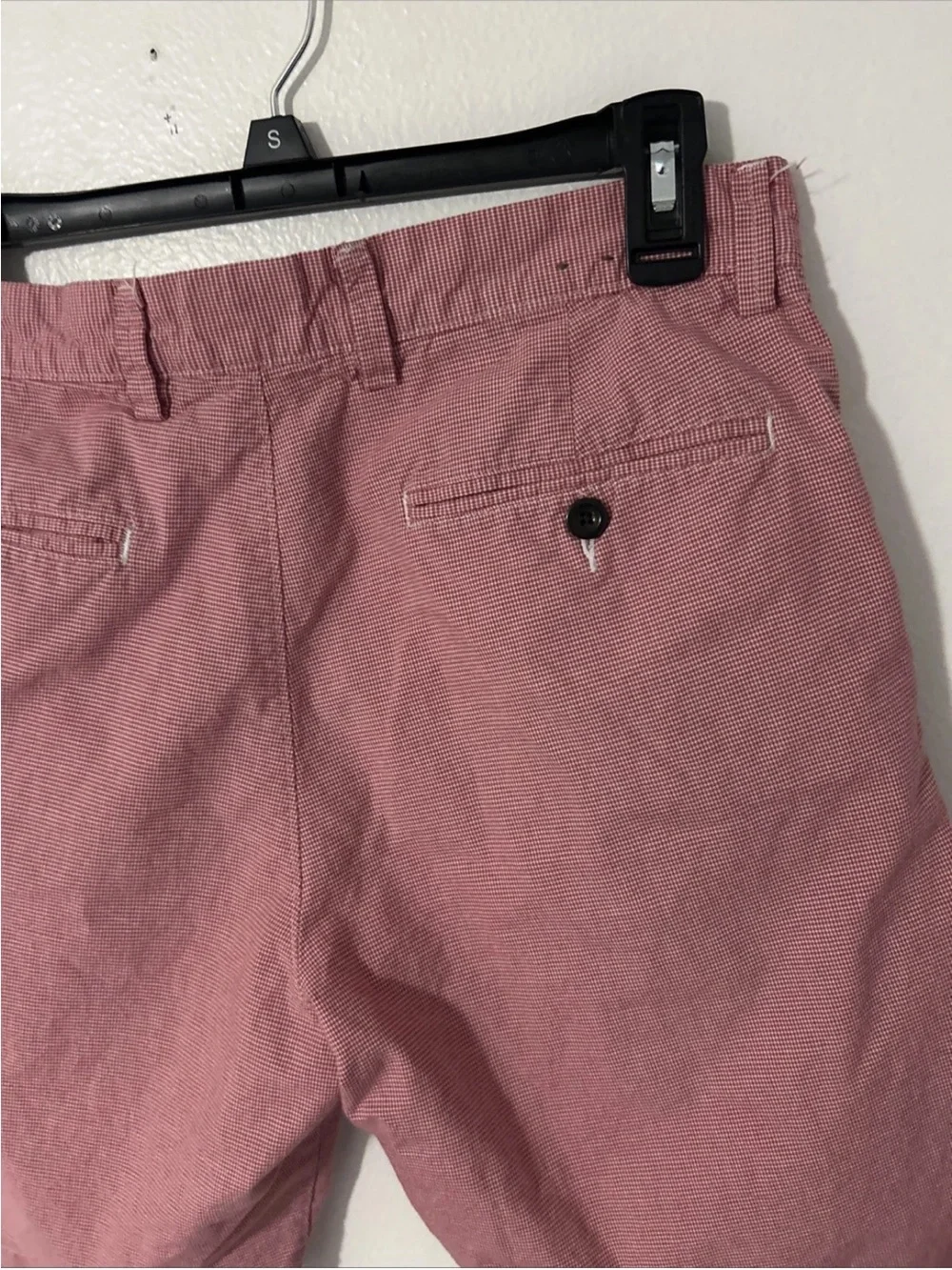 J. Crew Men's Flat-Front Shorts Red Gingham Preppy Coastal Classic Size 30